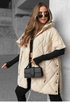 Pikowana kamizelka oversize Daily Comfort czarna