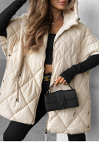 Pikowana kamizelka oversize Daily Comfort czarna