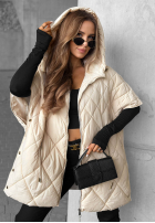 Pikowana kamizelka oversize Daily Comfort czarna