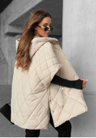 Pikowana kamizelka oversize Daily Comfort czarna