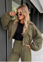 Krótki płaszcz Meet Me khaki