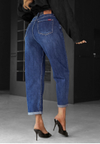 Spodnie jeansowe mom fit Just My Type granatowe