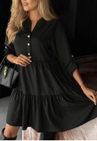 Sukienka oversize z falbanka Modern Charm beżowa