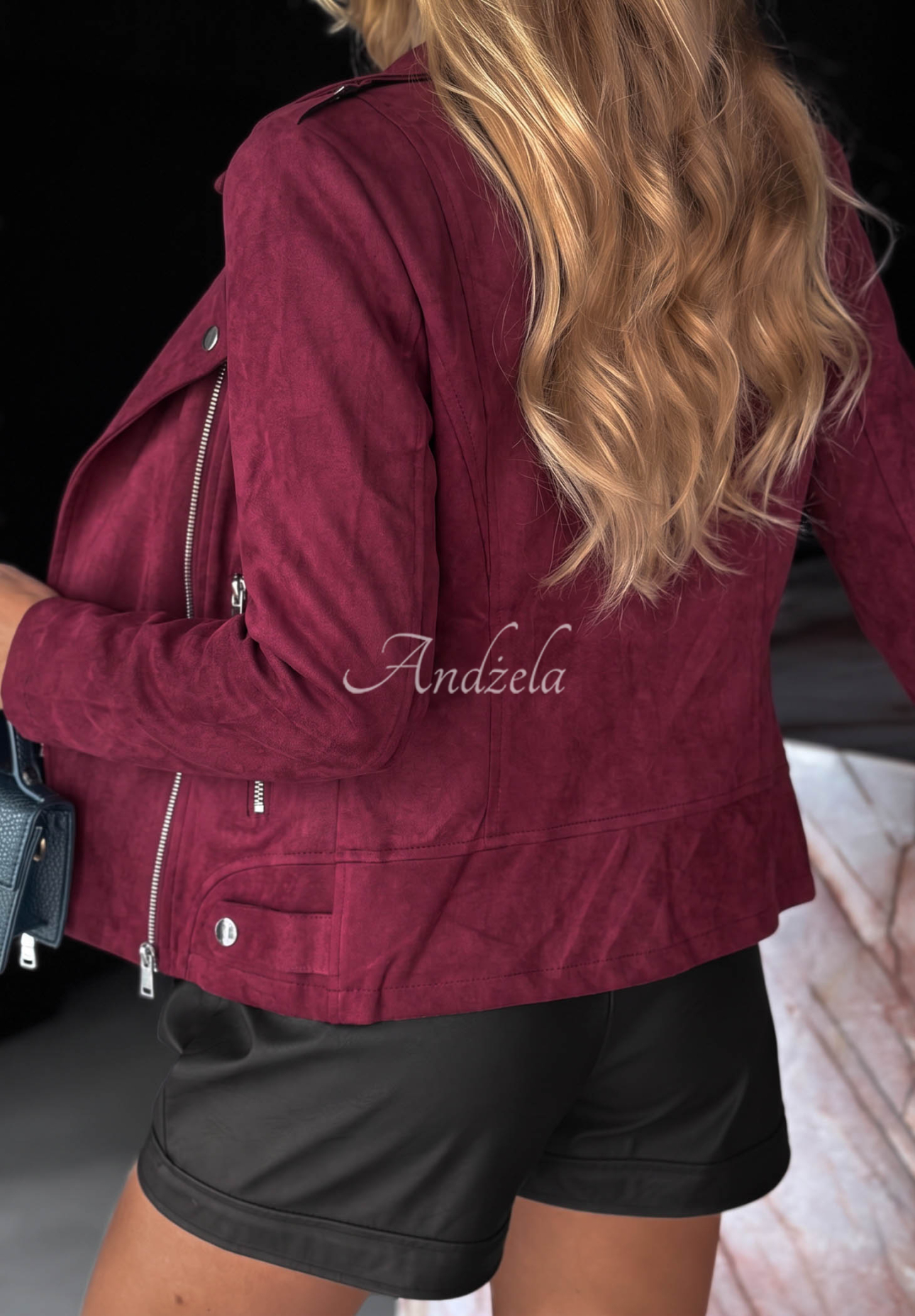 Savage burgundy suede ramon jacket