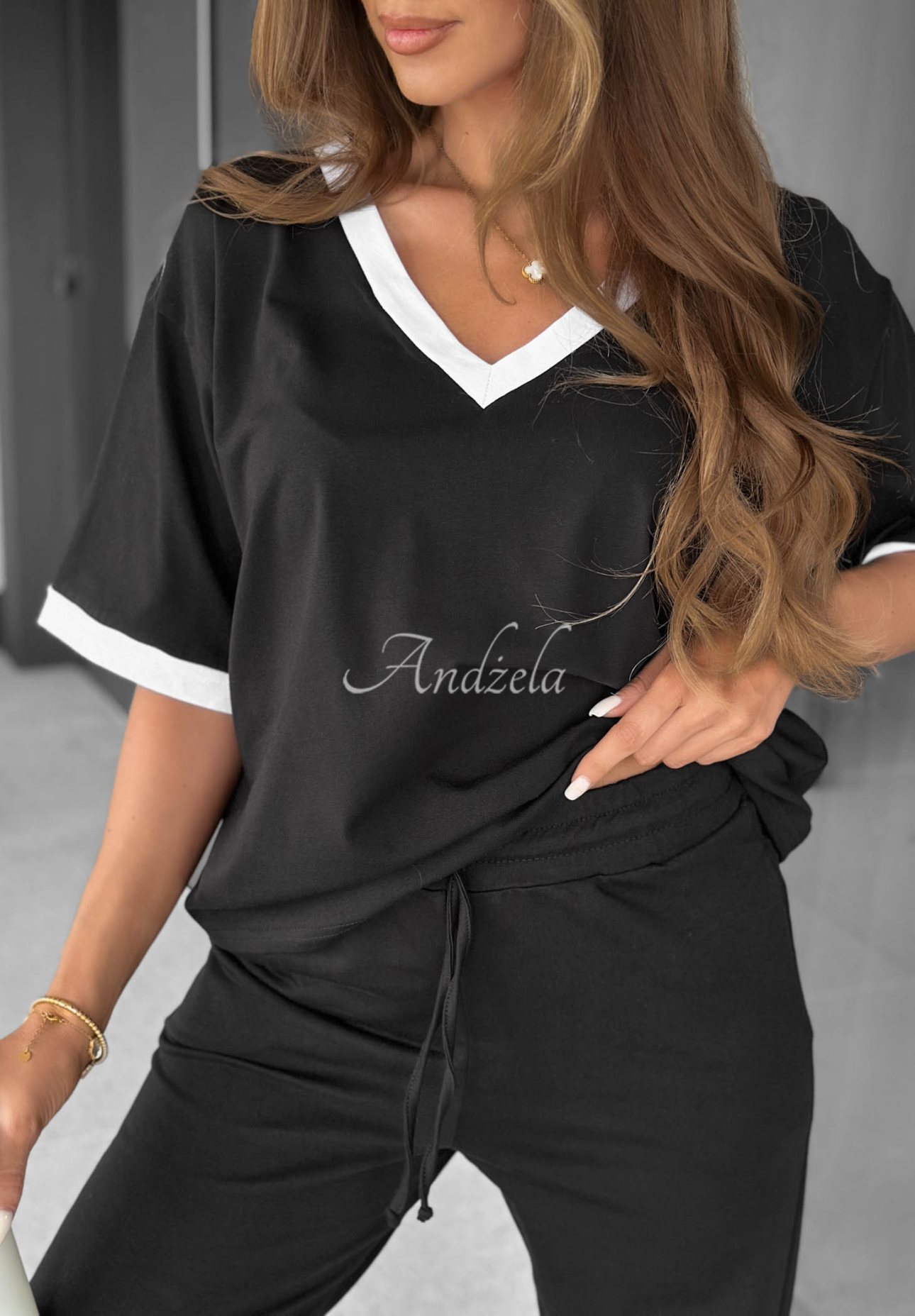 Perfect Basic Black Cotton V-Neck T-Shirt