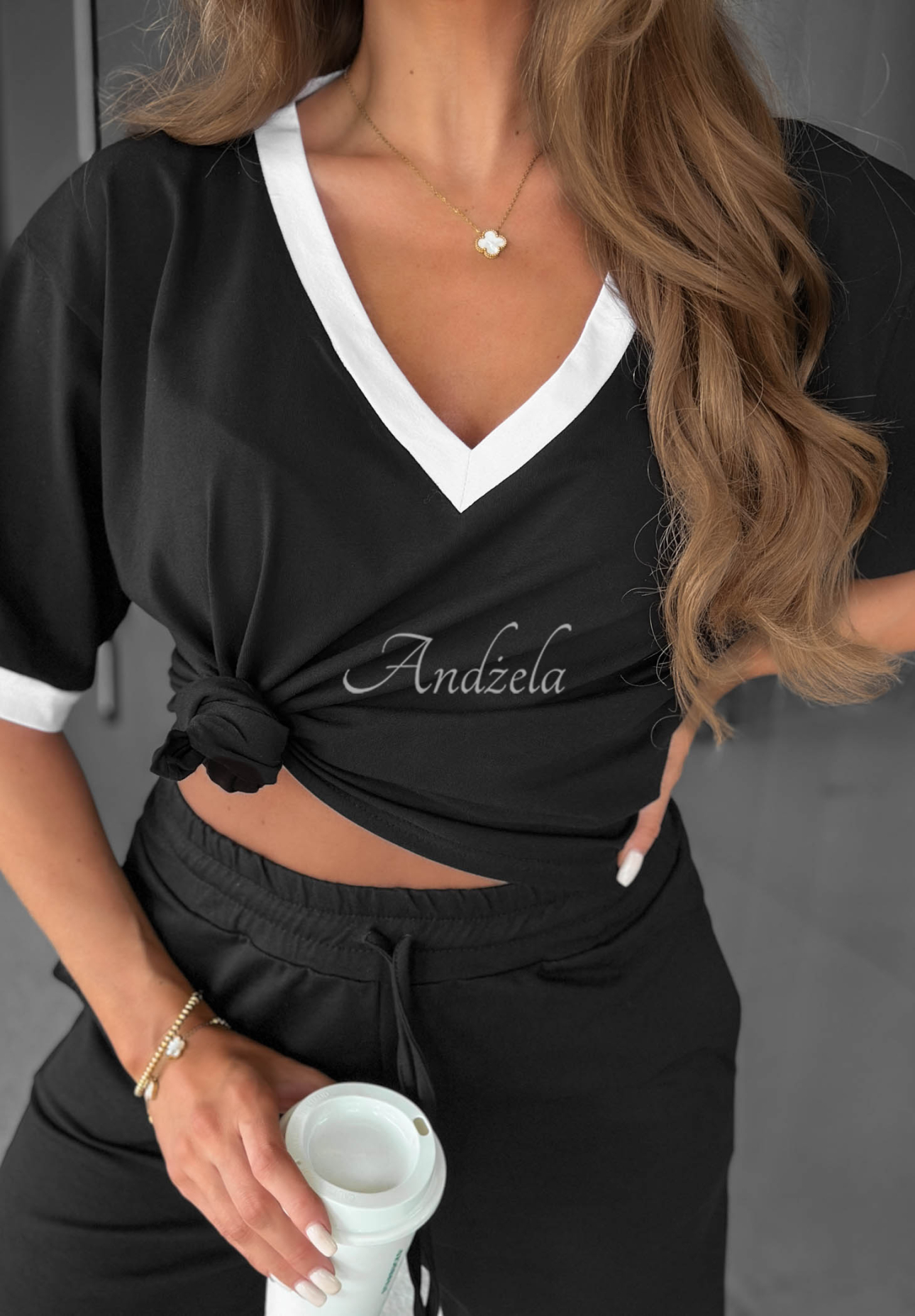 Perfect Basic Black Cotton V-Neck T-Shirt