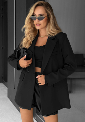 Dwurzędowa marynarka Classy Touch czarna