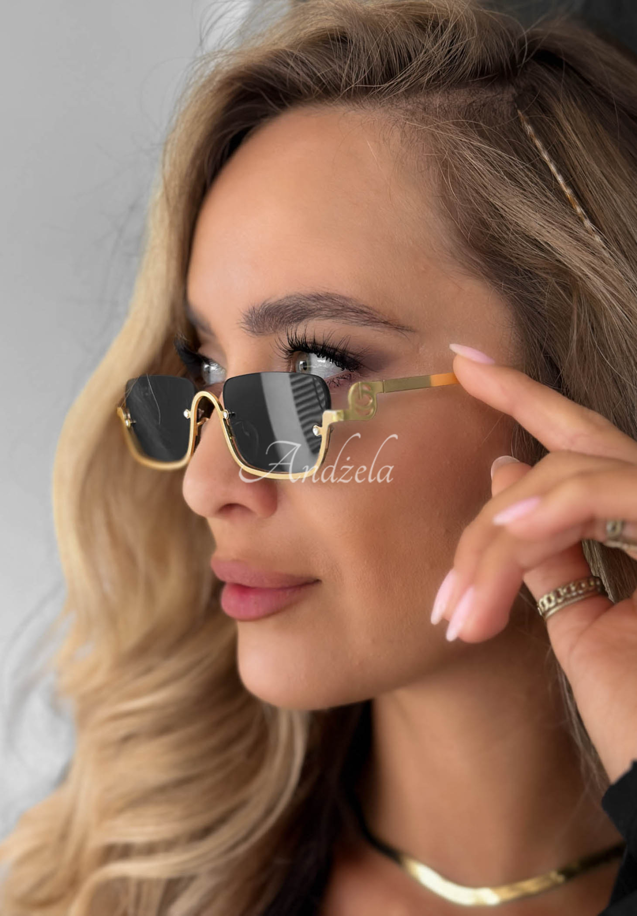 Okulary przeciwsłoneczne Pure Sun czarno-złote