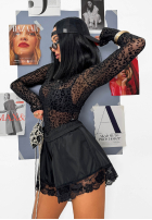 Siateczkowe body w panterkę La Milla Wild Couture czarne