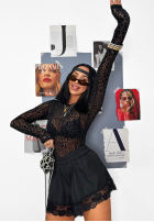 Siateczkowe body w panterkę La Milla Wild Couture czarne