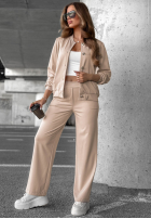 Komplet dresowy bluza z guzikami i spodnie Comfort Story granatowy