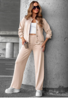 Komplet dresowy bluza z guzikami i spodnie Comfort Story granatowy