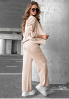 Komplet dresowy bluza z guzikami i spodnie Comfort Story granatowy
