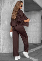 Komplet dresowy bluza z guzikami i spodnie Comfort Story granatowy
