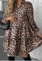 Sukienka oversize z falbanka Modern Charm beżowa