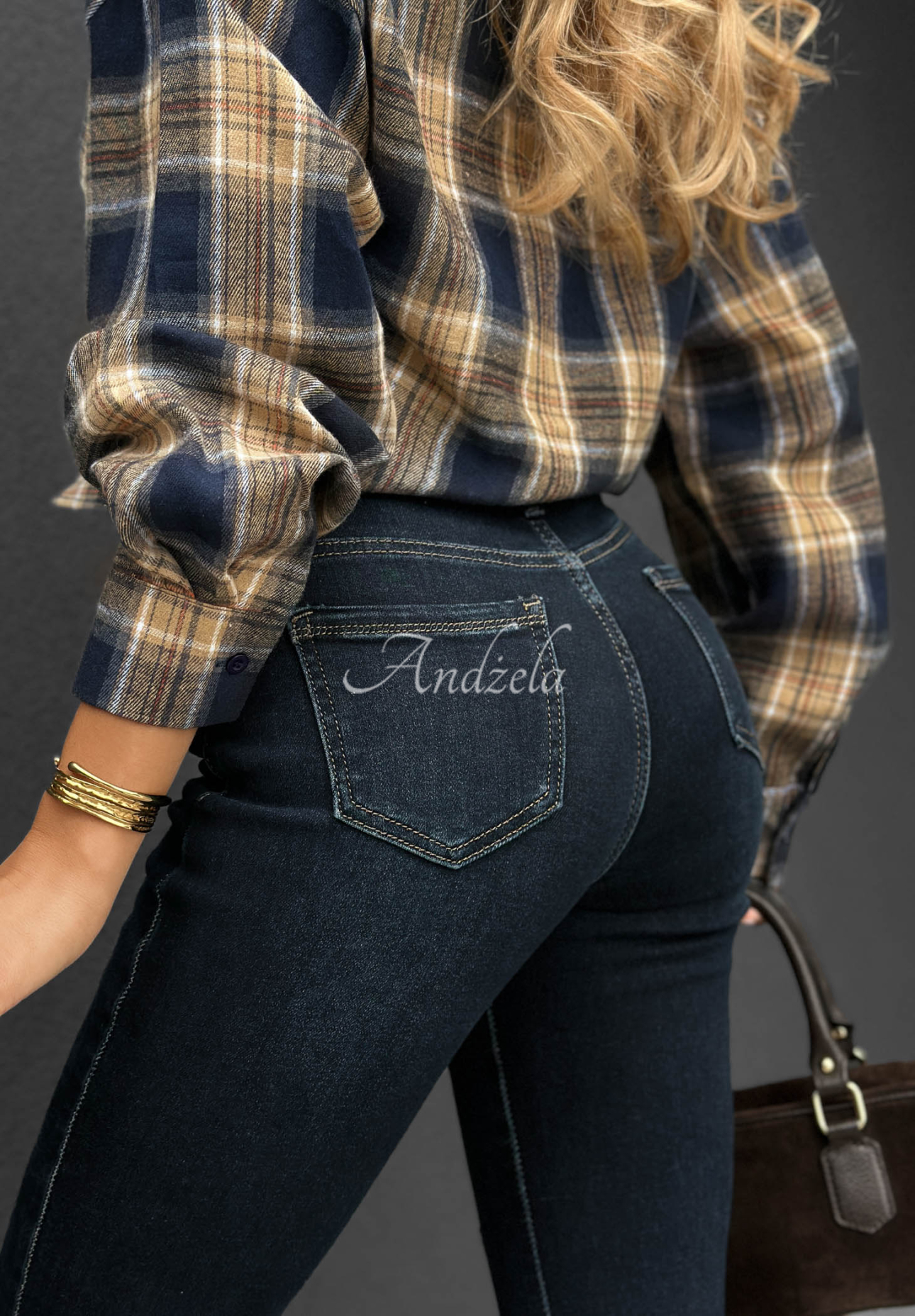 Feel Better Navy Skinny Jeans with a Belt