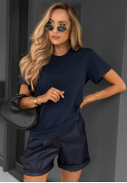 Bawełniany T-shirt One Message granatowy