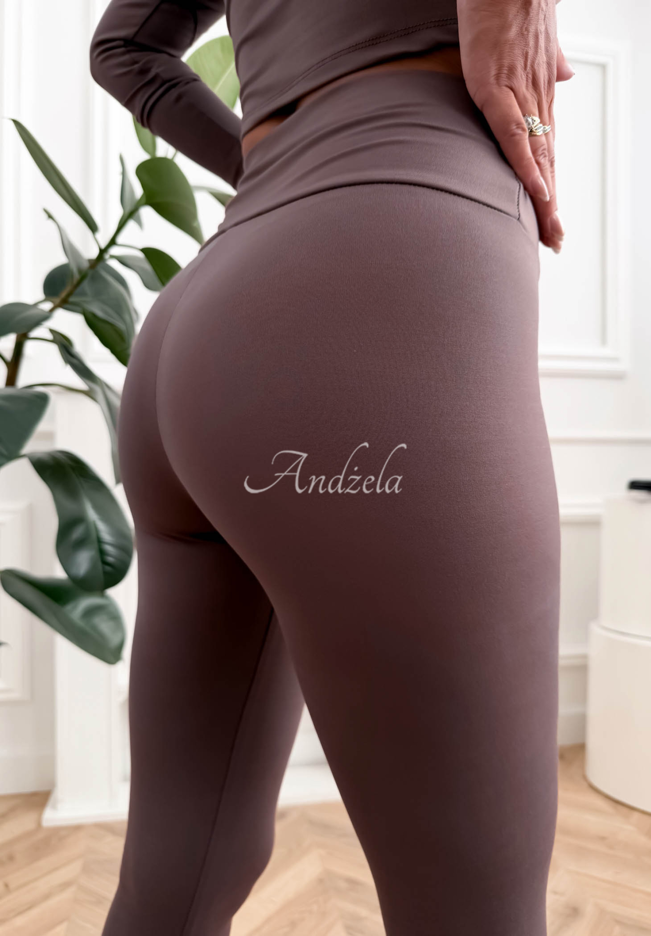 Wiskozowe legginsy Meredity mokka