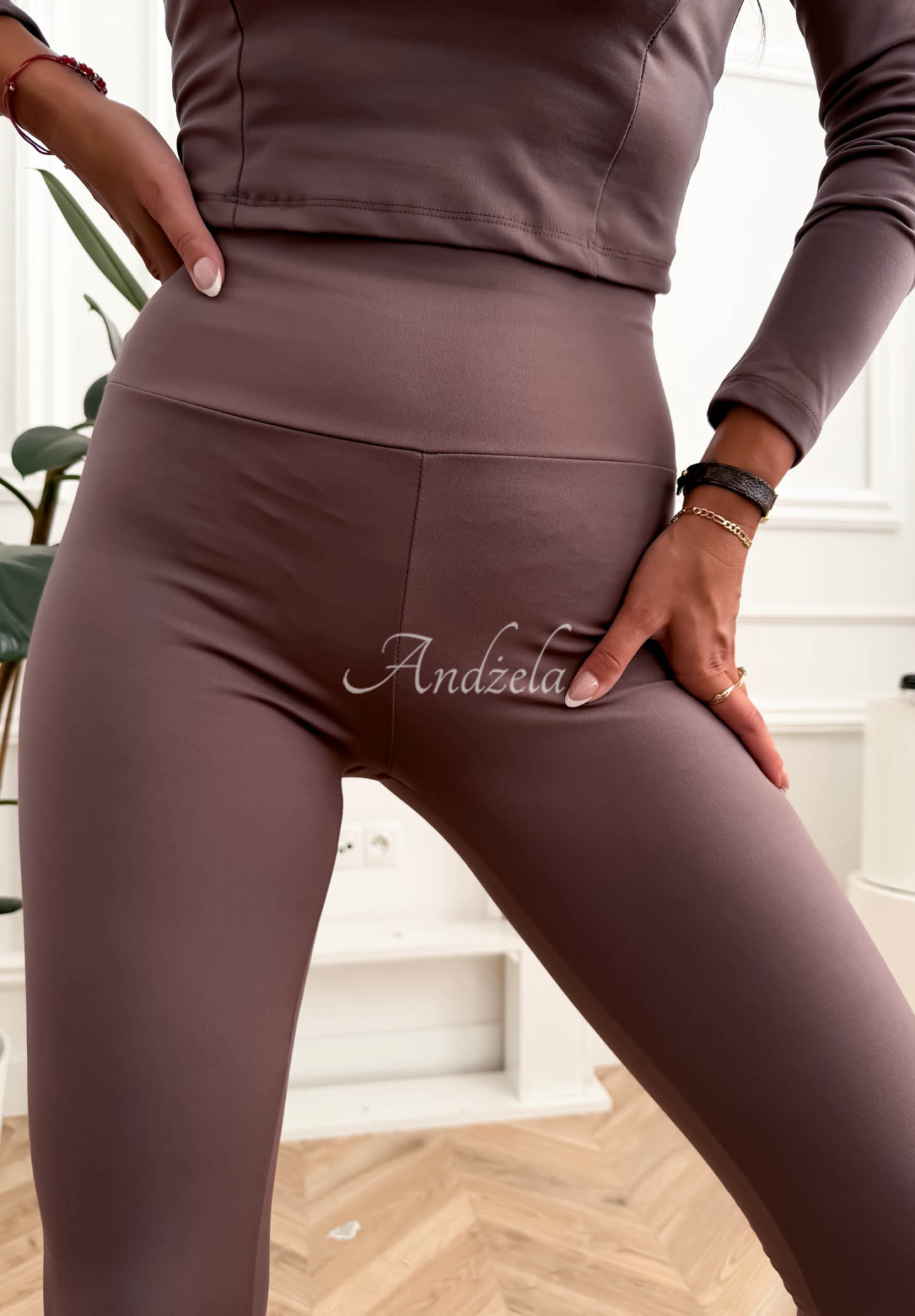 Meredity Mocha Viscose Leggings
