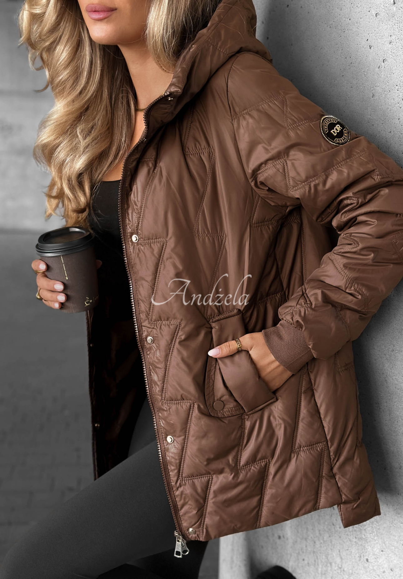 Forest Story Chocolate-Colored Quilted Jacket