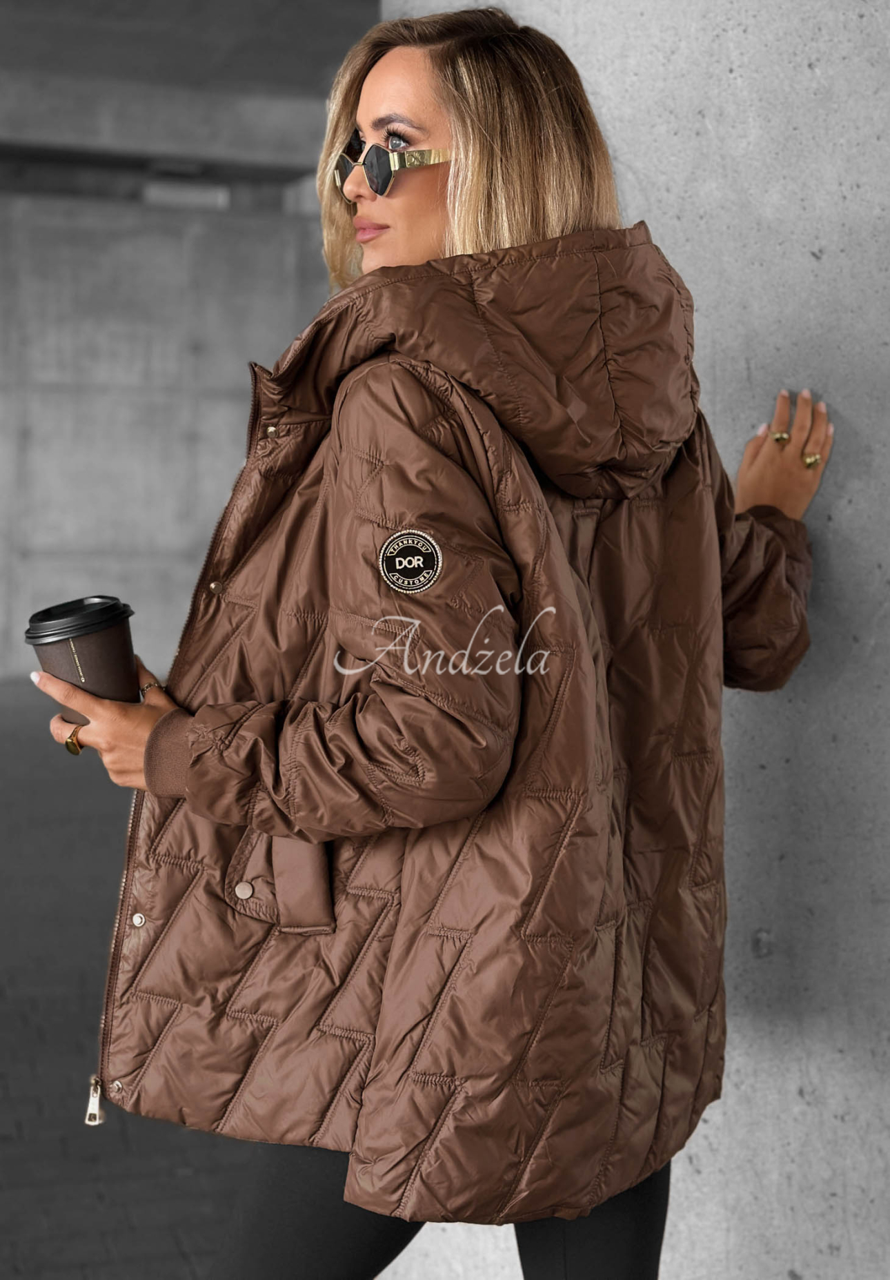 Forest Story Chocolate-Colored Quilted Jacket