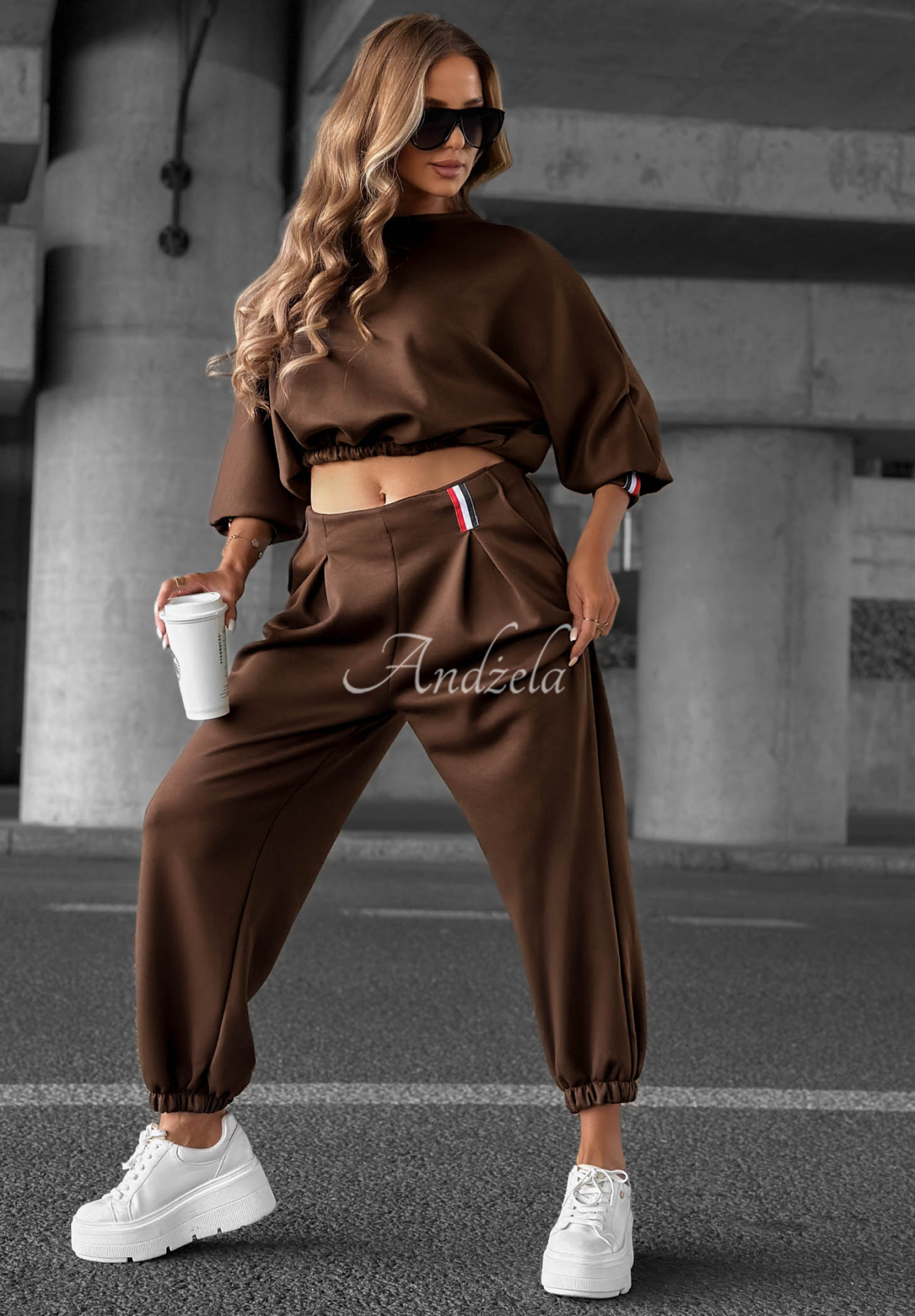 Cozy Balance Chocolate-Colored Viscose Sweatsuit Set