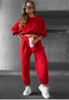 Komplet dresowy Cozy Balance czerwony