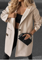 Długi płaszcz oversize z kapturem Autumn Coat czekoladowy