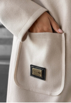 Długi płaszcz oversize z kapturem Autumn Coat czekoladowy