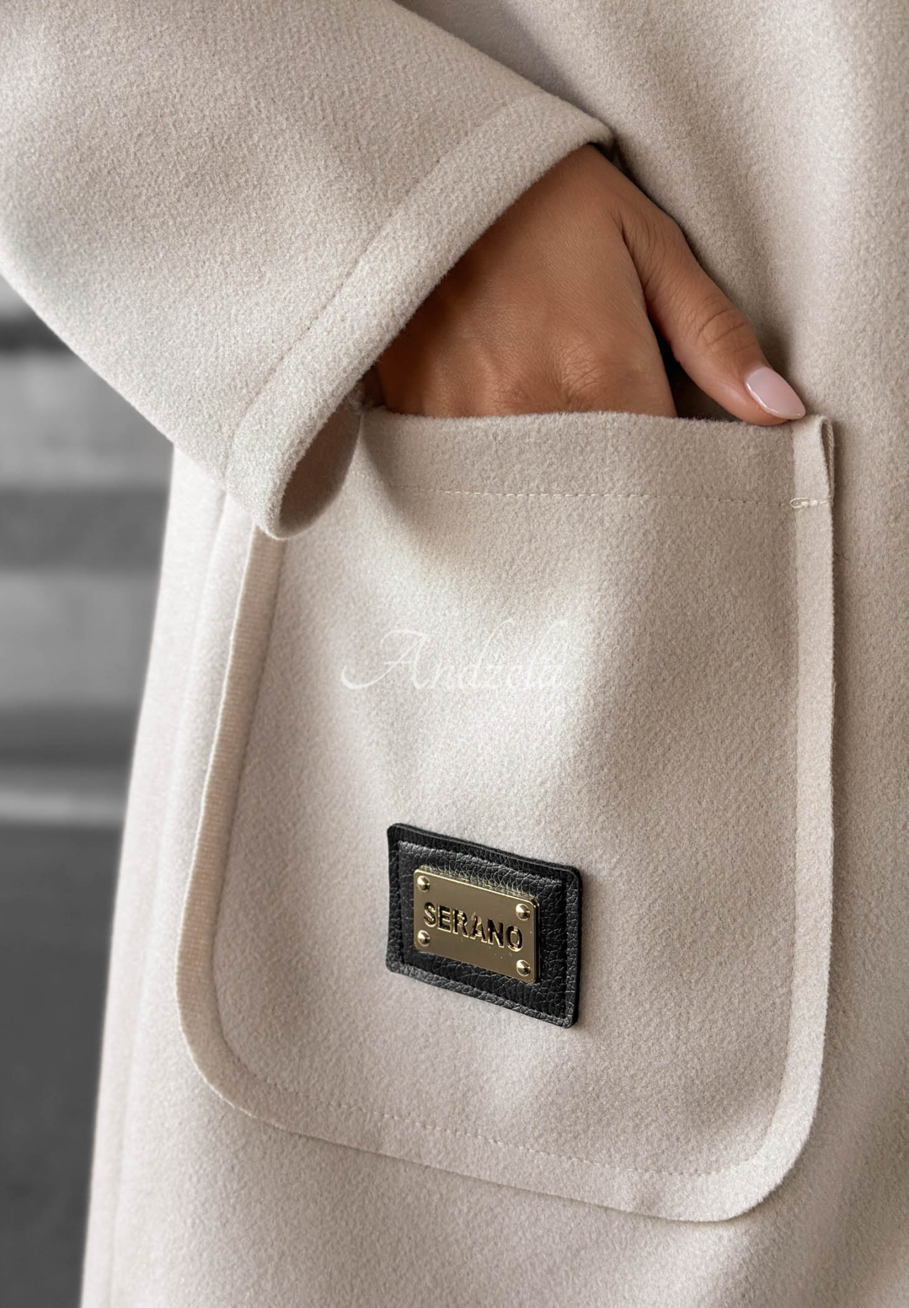 Long, Oversized Hooded Coat "Autumn Coat" in Beige