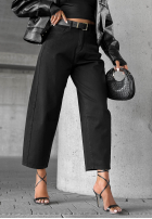 Spodnie jeansowe mom fit z paskiem Say Something czarne