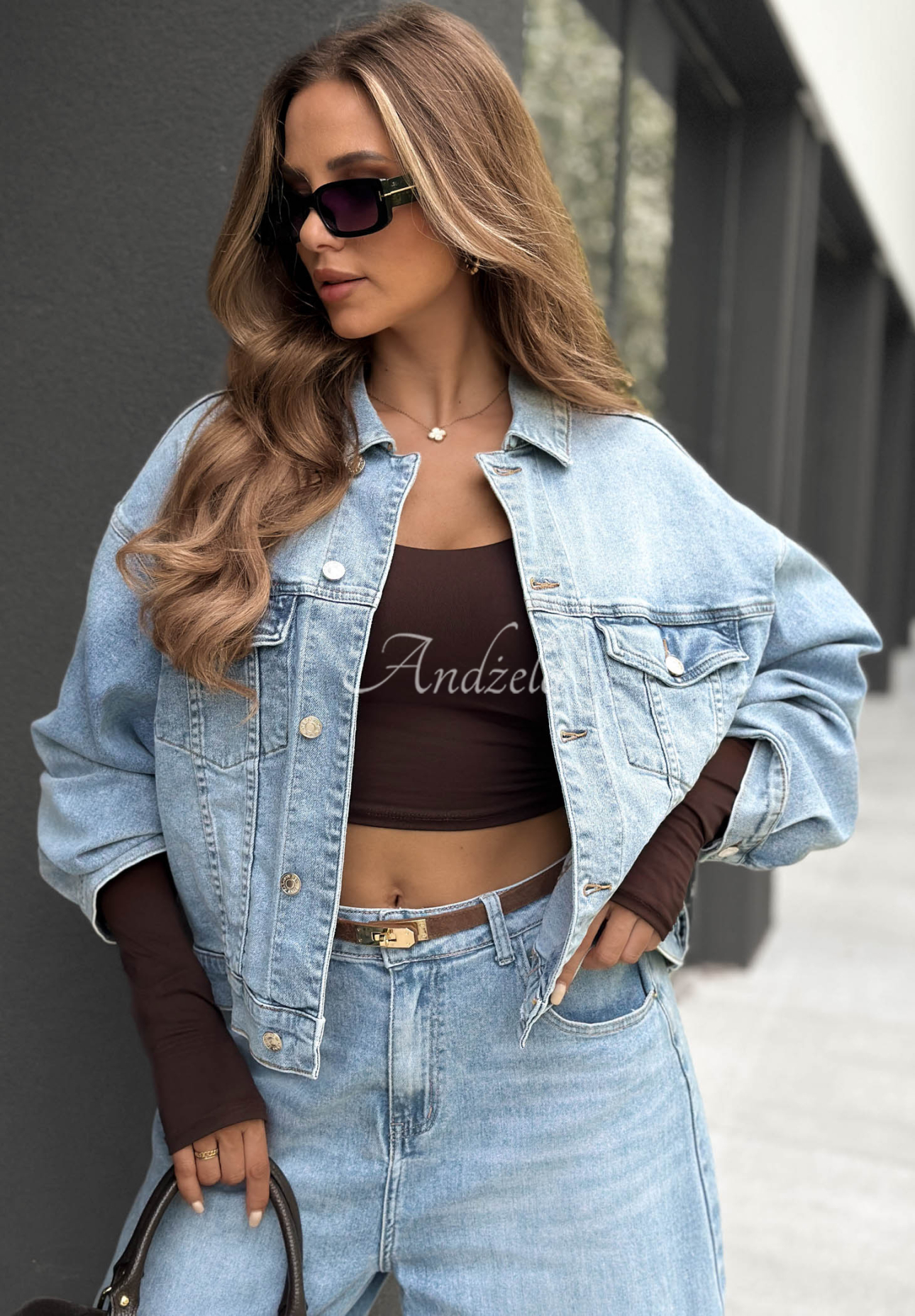 For A While Blue Denim Jacket