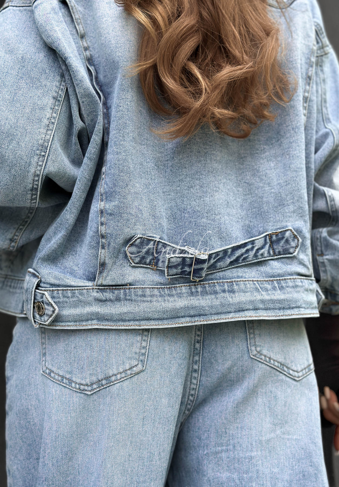 For A While Blue Denim Jacket