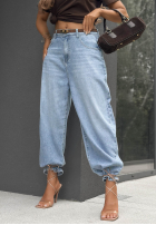 Spodnie jeansowe mom fit Once More niebieskie