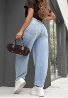 Spodnie jeansowe mom fit Once More niebieskie