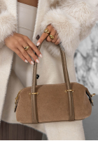 Morning Elegance Beige Suede Handbag