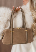 Zamszowa torebka Morning Elegance czarna