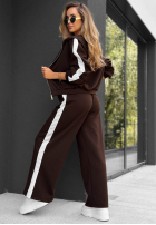 Komplet dresowy bluza i spodnie z lampasem Lazy Sunday czerwony