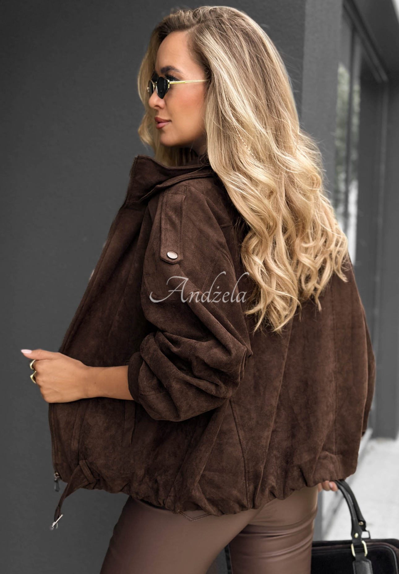Kiss The Sky Chocolate-Brown Suede Jacket
