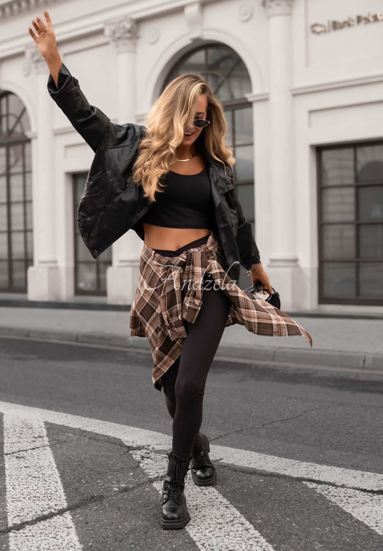Midnight Walk Black Leather Bomber Jacket