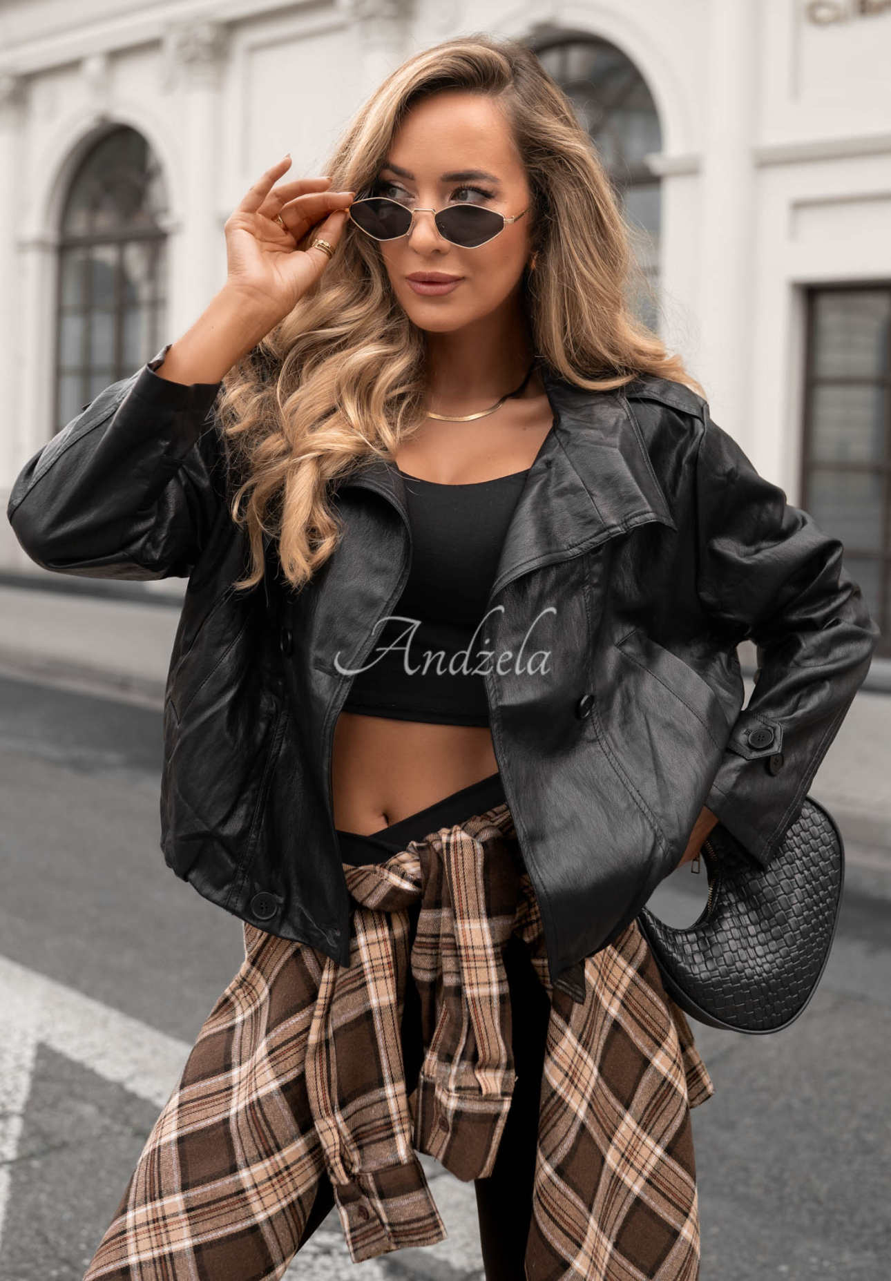 Midnight Walk Black Leather Bomber Jacket