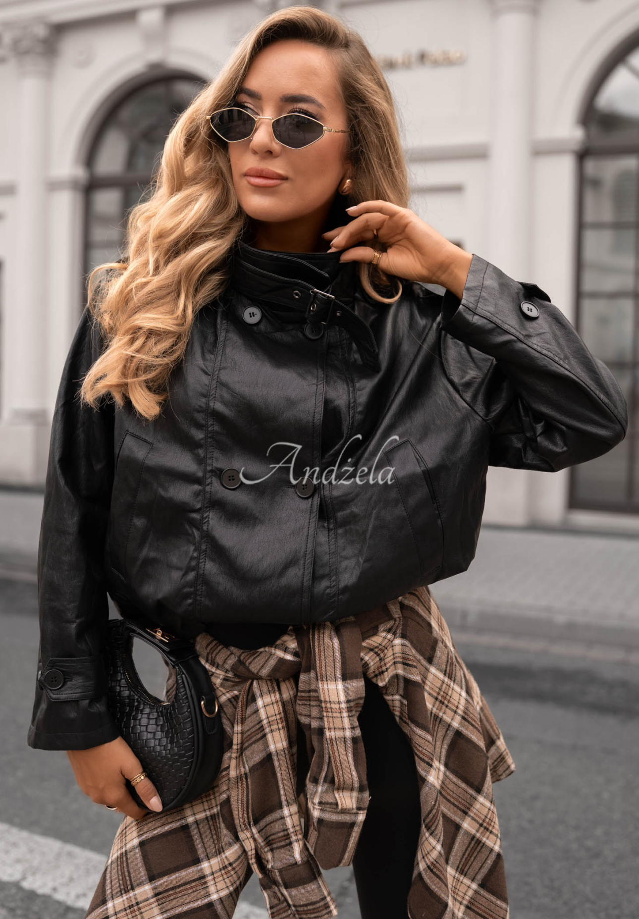 Midnight Walk Black Leather Bomber Jacket