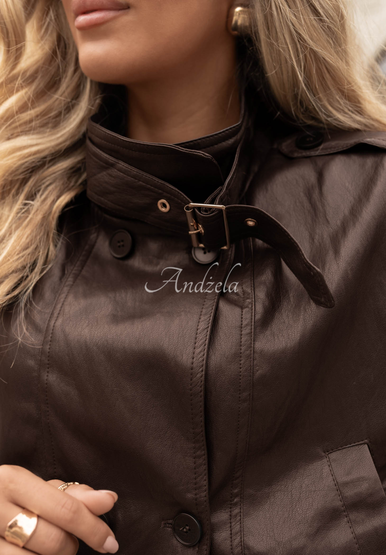 Midnight Walk Chocolate-Brown Leather Bomber Jacket