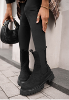 Zamszowe botki Timeless Step czarne