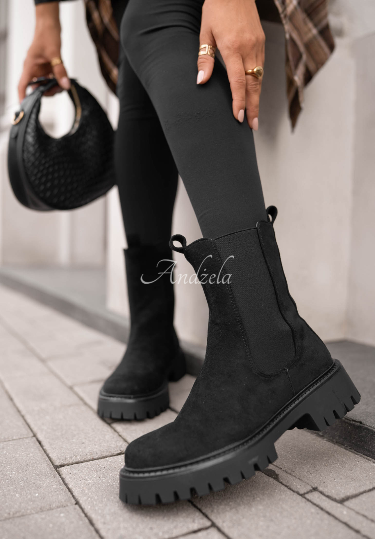 Timeless Step Black Suede Ankle Boots