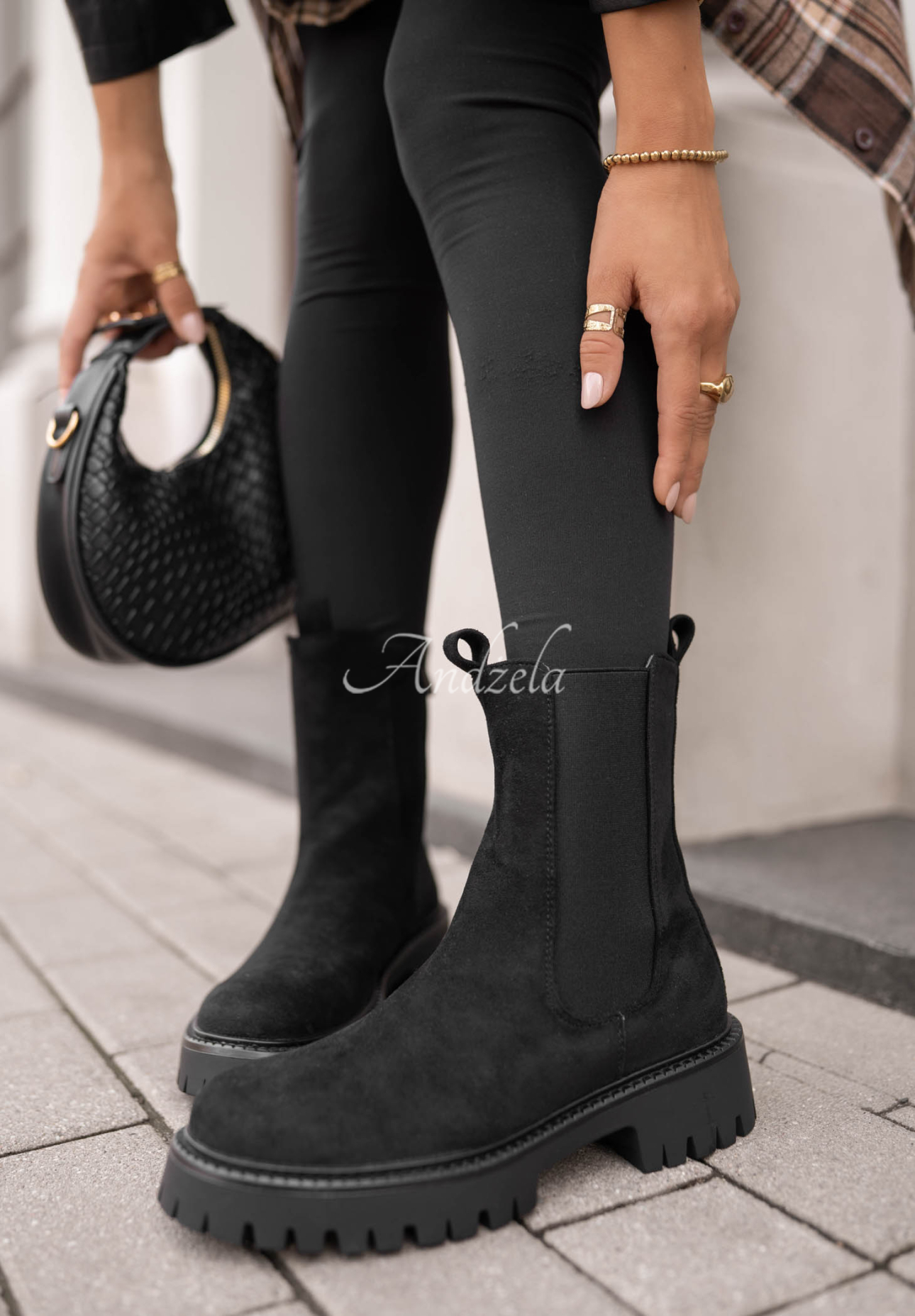 Timeless Step Black Suede Ankle Boots