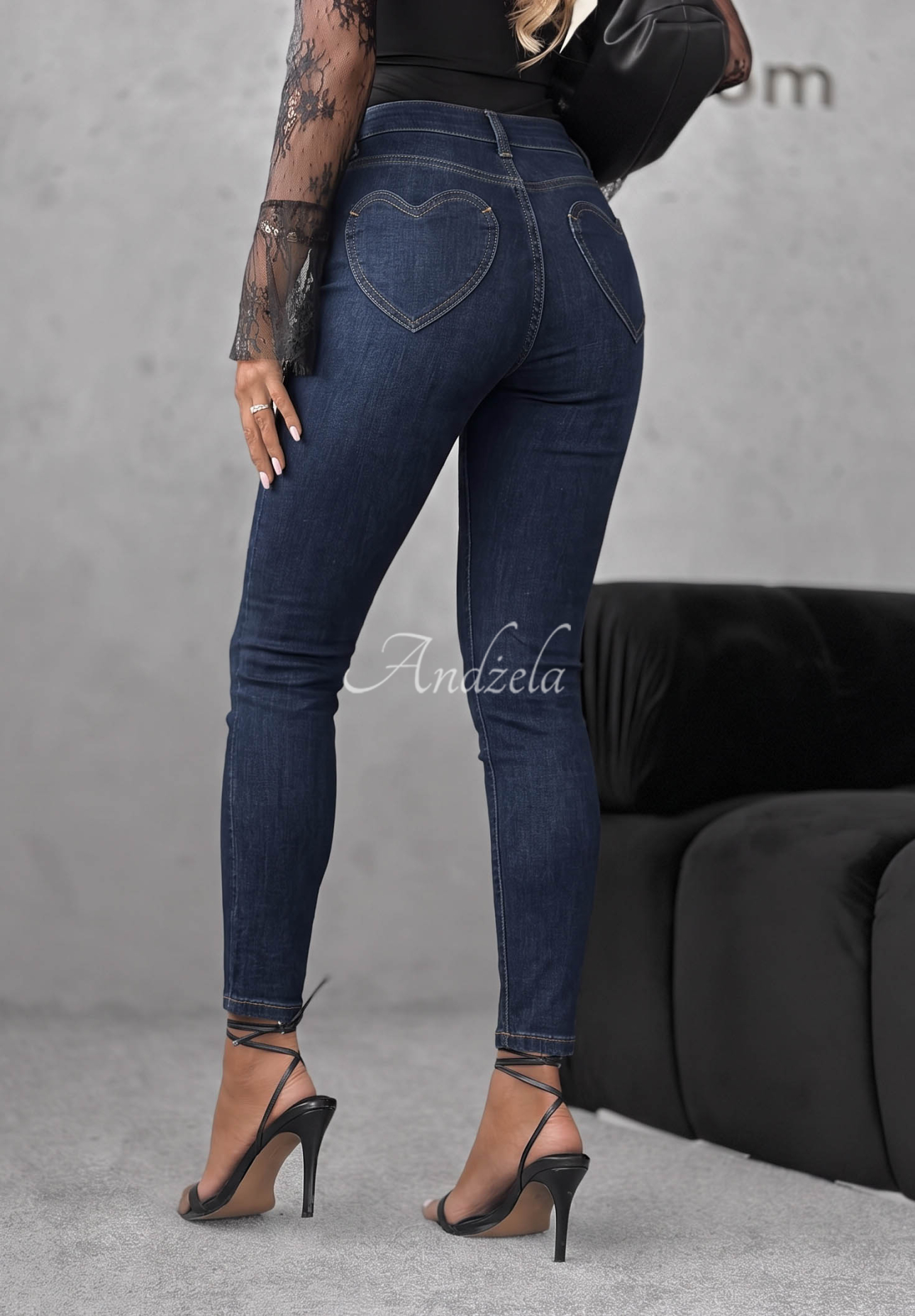 Spodnie jeansowe skinny To Get Started granatowe