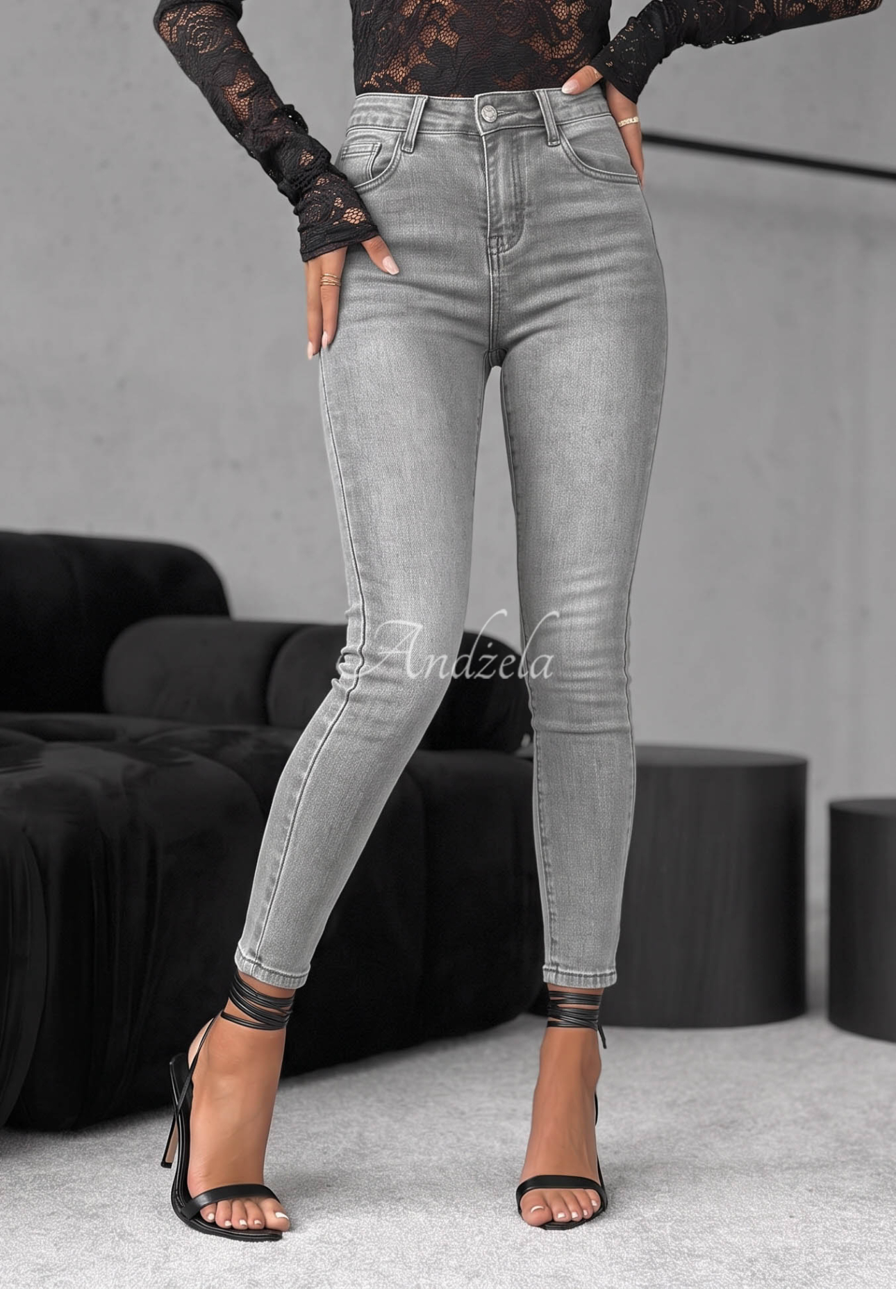 Spodnie jeansowe skinny To Get Started jasnoszare
