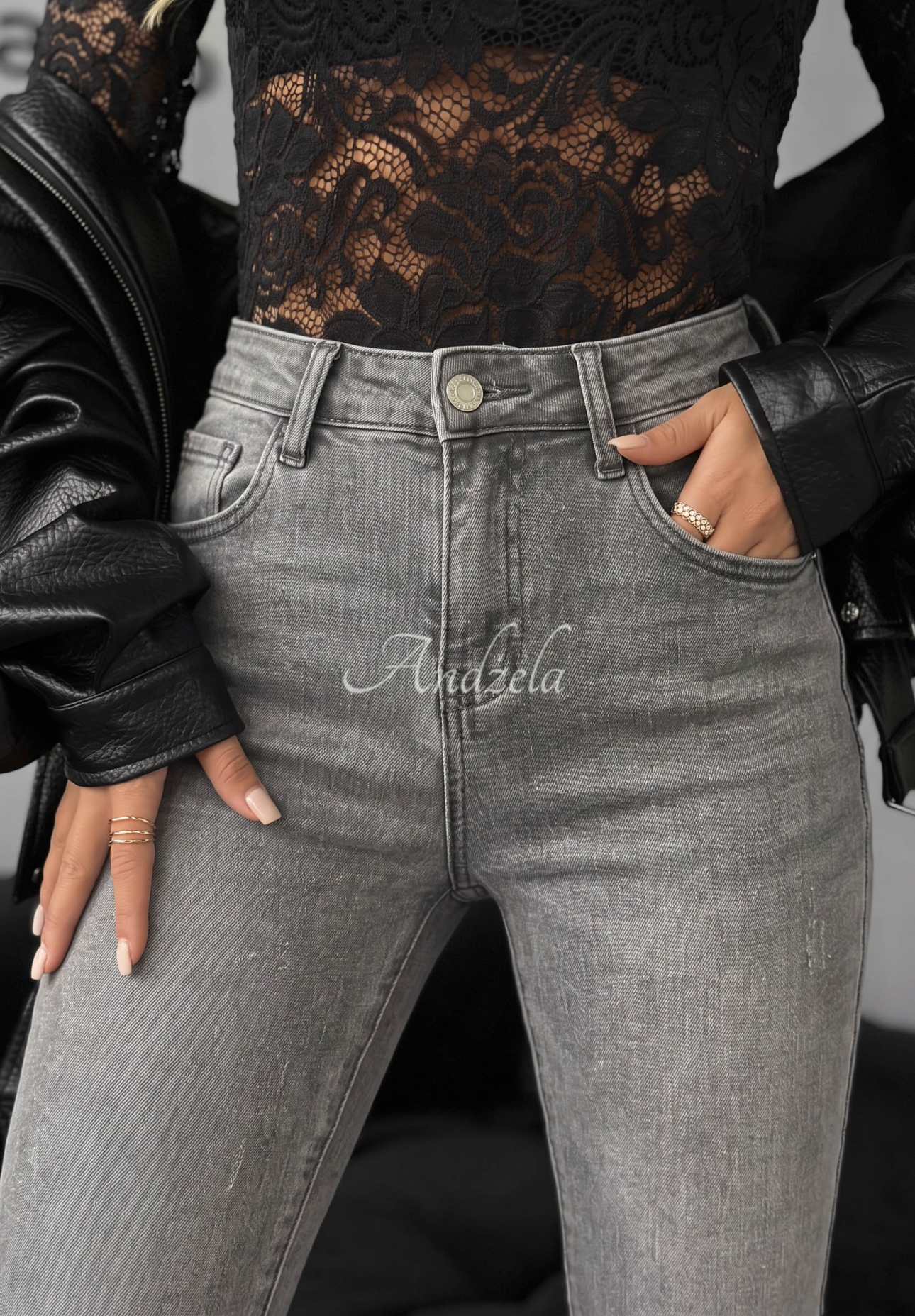 Spodnie jeansowe skinny To Get Started jasnoszare
