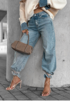 Spodnie jeansowe banana Fall Ready czekoladowe